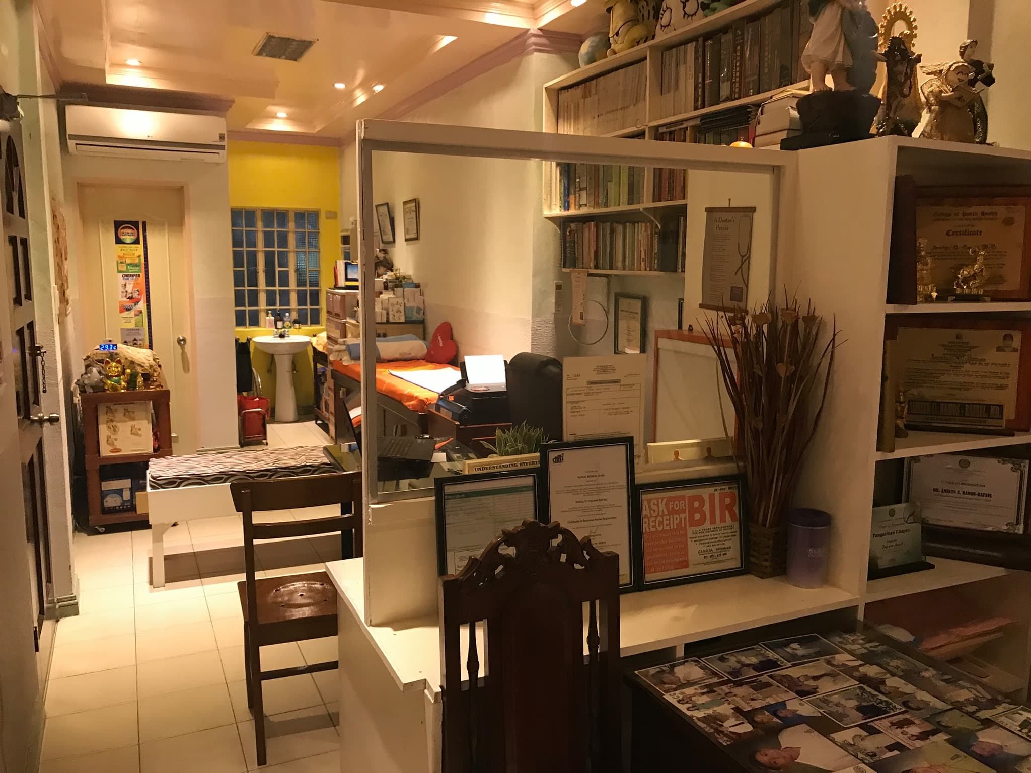 Inside Clinica Cayanga — the consultation area in San Fabian, Pangasinan